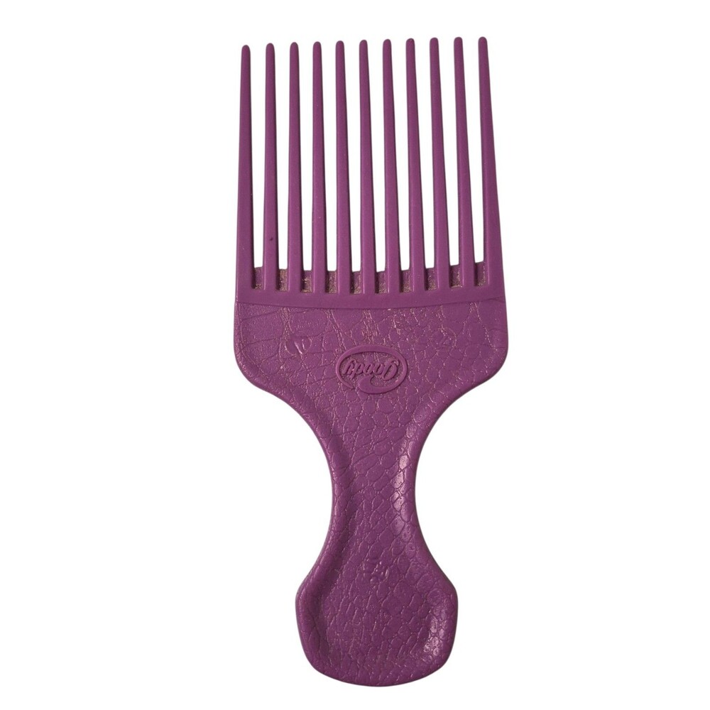 Vintage Goody Plastic Purple Comb Hair Pick  Comb Lift Crocodile